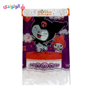 تصویر سفره تم تولد کرومی با طرح شخصیت Kuromi