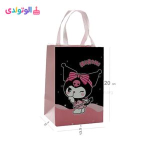 ساک کادویی کرومی صورتی با طرح شخصیت کرومی و رنگ صورتی مشکی